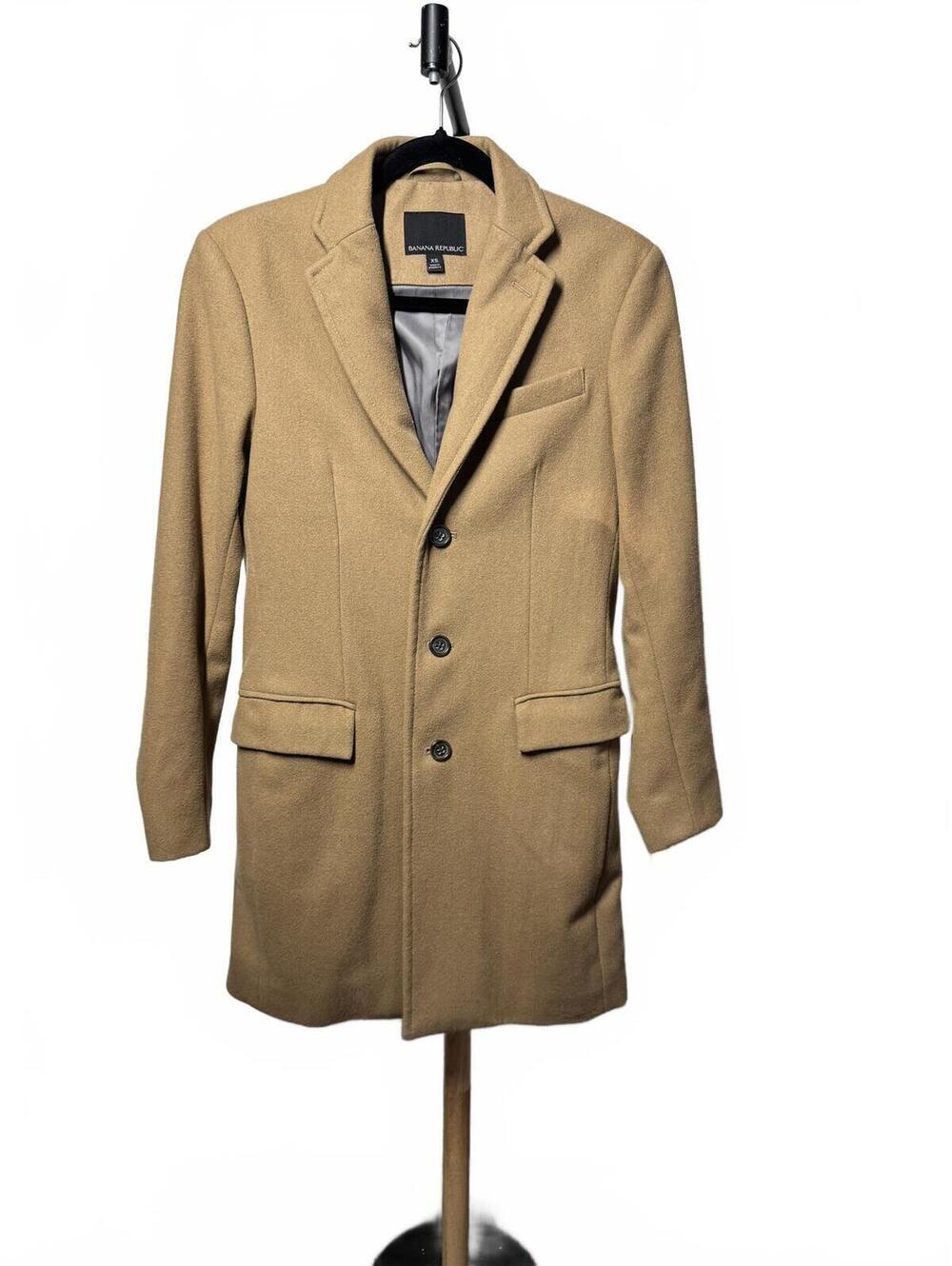 Banana Republic Tan Wool Blend Topcoat Blazer Size XS